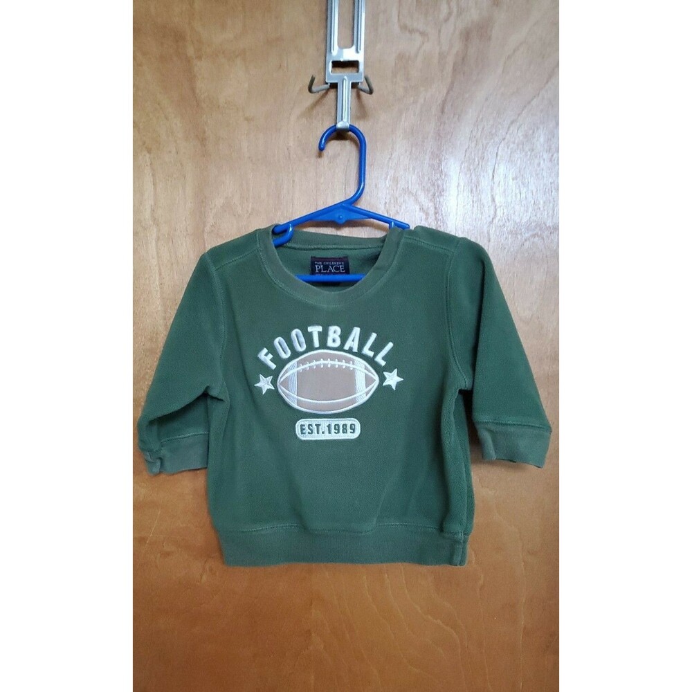 Boy's 18 month The Children's Place green sweatshirt Football